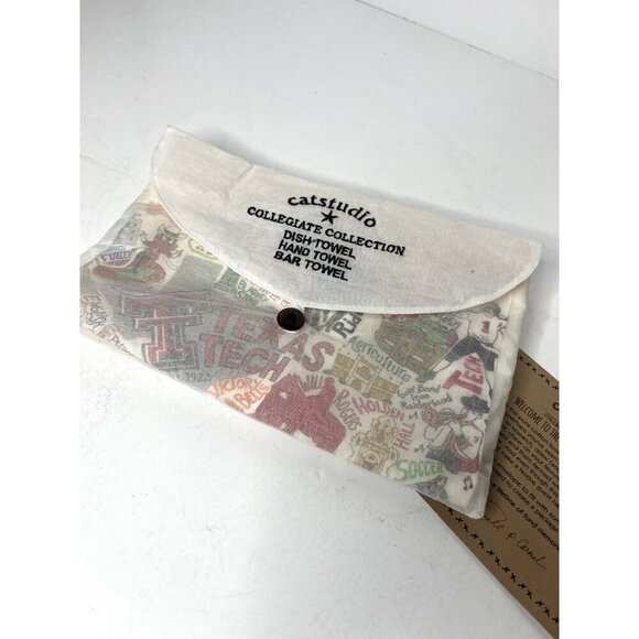 NWOT Cat Studio Texas Tech State Dish/Hand/Bar Towel - The Collegiate Collection - Picture 2 of 4